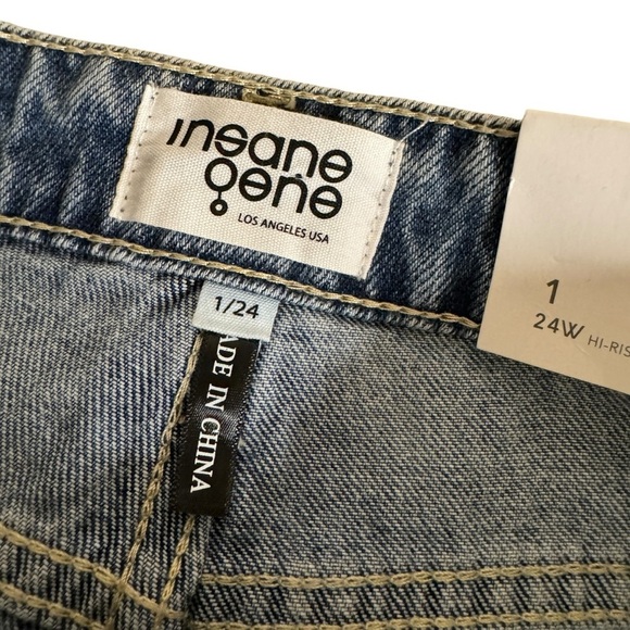 NWT Insane Gene Hi Rise Girlfriend distressed denim jeans womens 1/24 - Picture 7 of 13